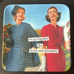 Anne Taunton 100% Melamine trinket tray 1950s humor